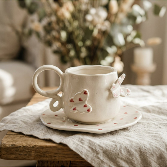 Porcelain Mug & Saucer